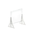 Azar Displays Acrylic Plexiglass Shield PPE 20"x20" Adjustable w/ Support Stands, PK2 179770-187